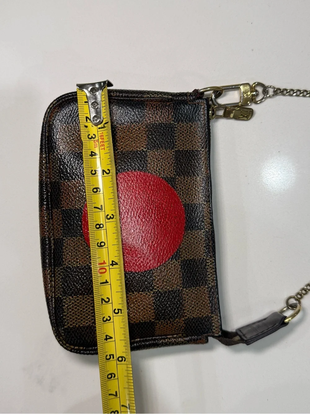 Louis Vuitton Damier Ebene Trunks and Bags Mini Pochette Accessoires Bag Brown